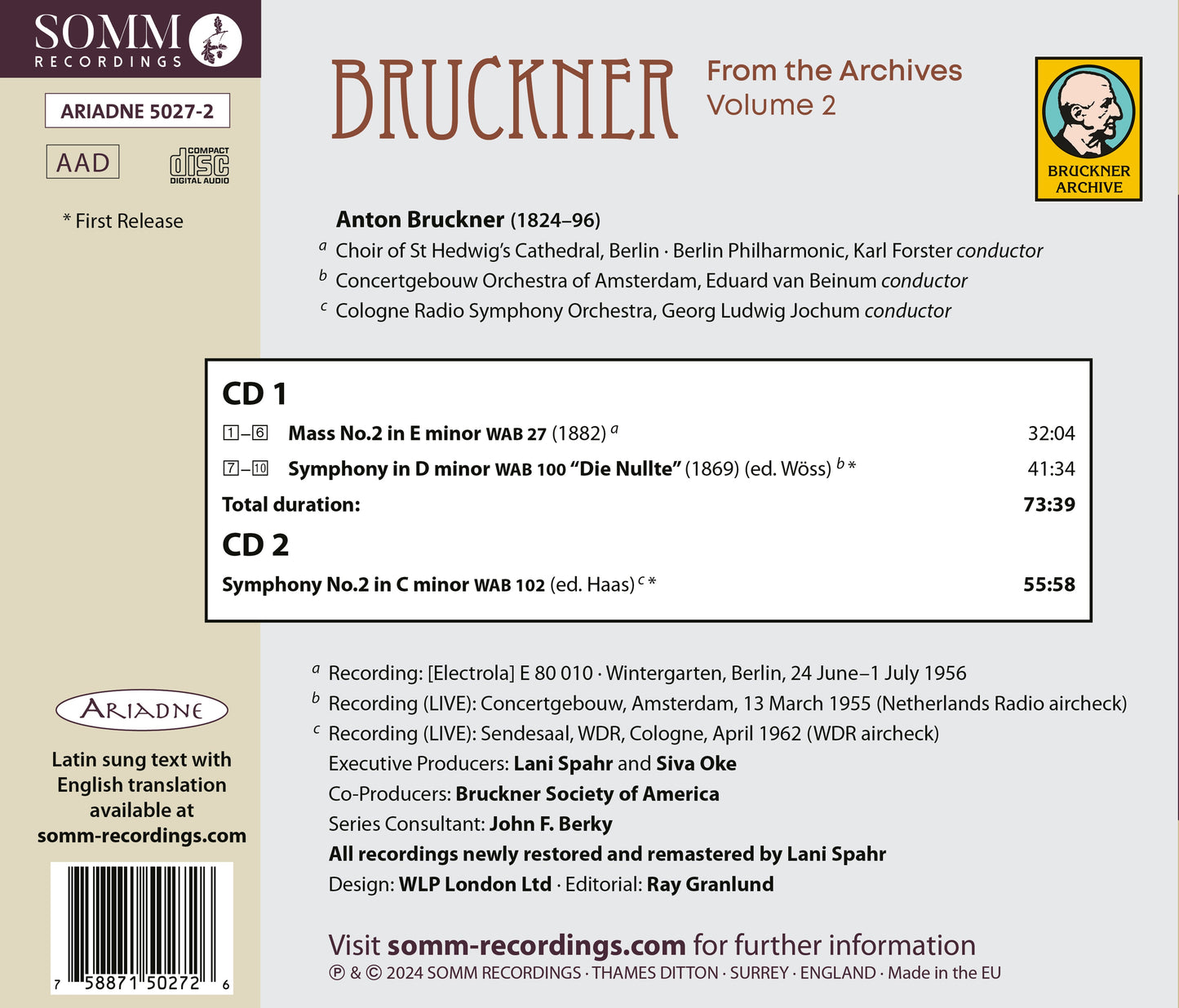 Bruckner from the Archives, Vol. 2