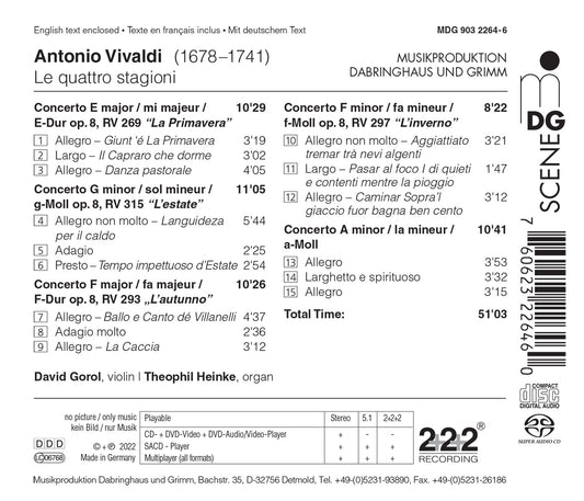 Vivaldi: The Four Seasons; Concerto A minor