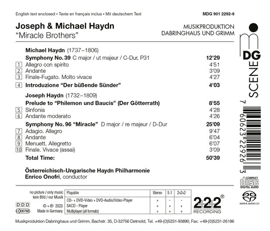 F.J. Haydn & M. Haydn: Overtures & Symphonies