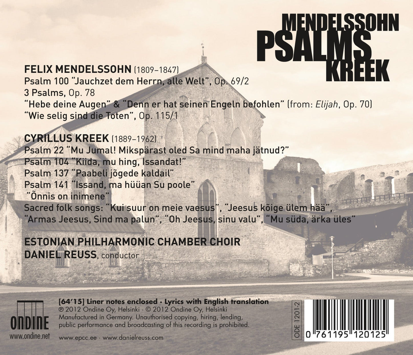 Mendelssohn - Kreek: Psalms