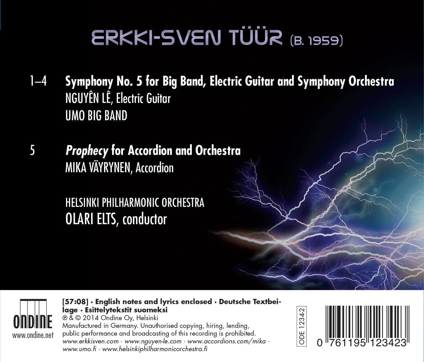 Tüür: Symphony No. 5 & Prophecy for Accordion and Orchestra