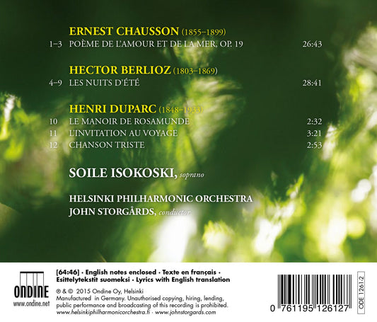 Chausson: Poème de l'amour et de la mer - Berlioz: Les nuits