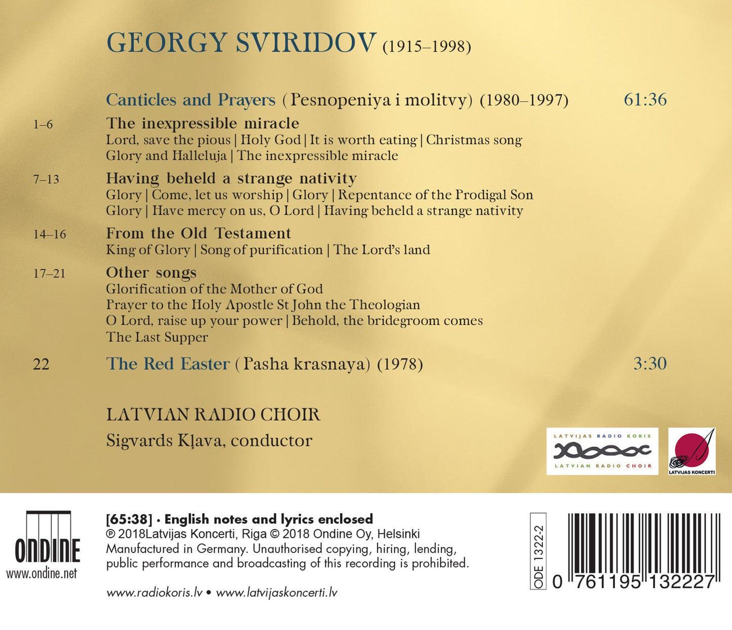 Sviridov: Canticles & Prayers