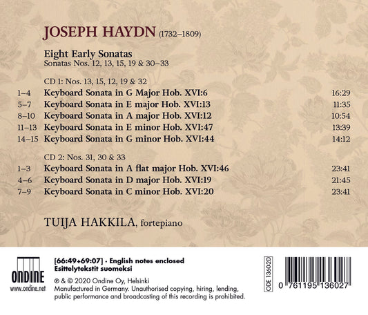 Haydn: Eight Early Sonatas Tuija Hakkila