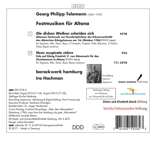 G.P. Telemann: Festmusik für Altona