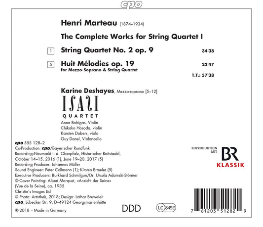 Marteau: Complete Works for String Quartet, Vol. 1