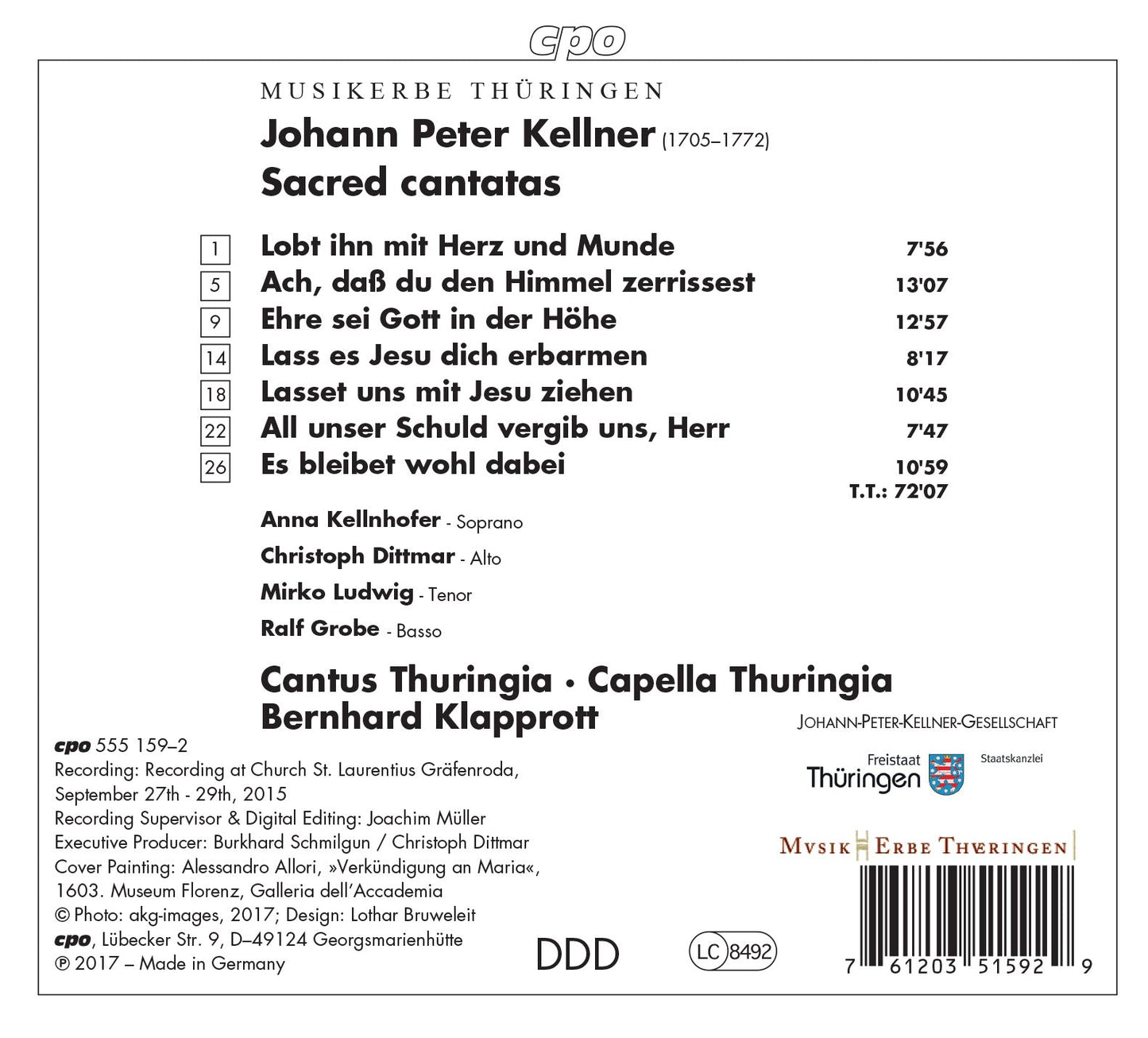 Kellner: Sacred Cantatas