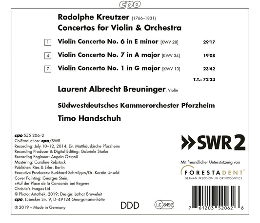 Kreutzer: Violin Concertos Nos. 1, 6 & 7