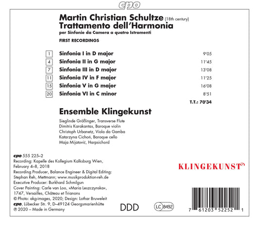 Martin Christian Schultze: Trattamento dell'Harmonia