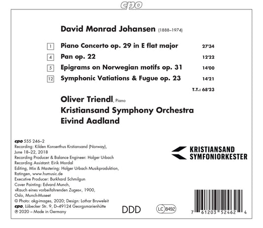 Johansen: Piano Concerto Op. 29 - Pan - Symphonic Vatiations