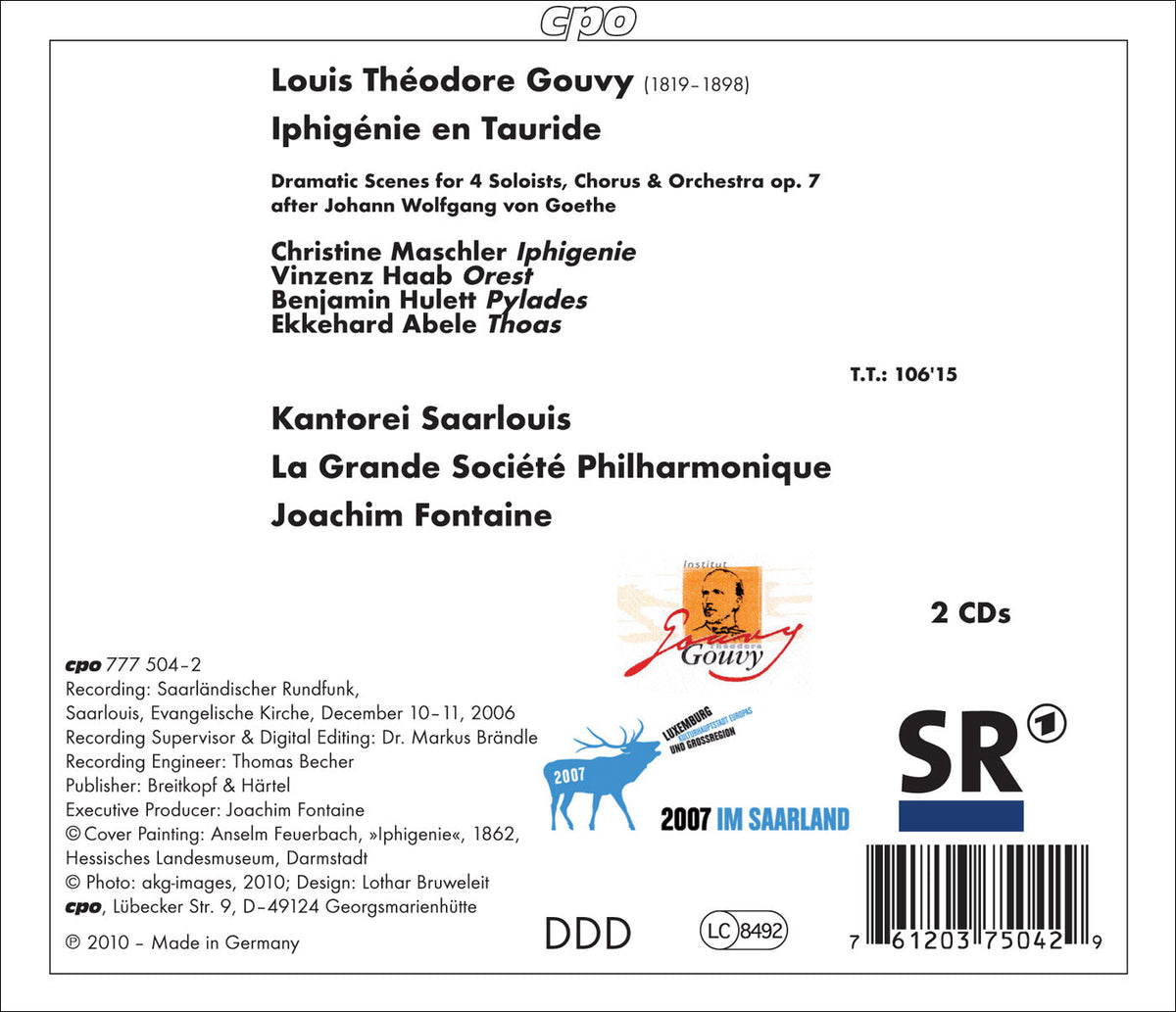 Gouvy: Iphigénie en Tauride, Op. 7