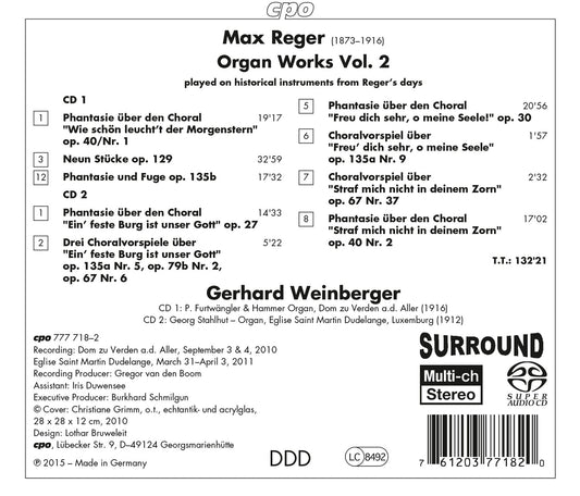 Reger: Organ Works, Vol. 2