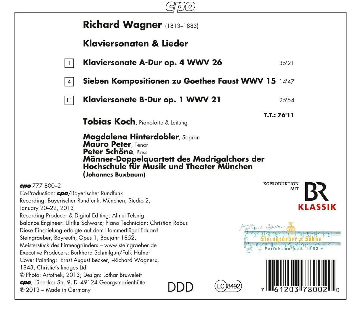 Wagner: Piano Sonatas - Lieder
