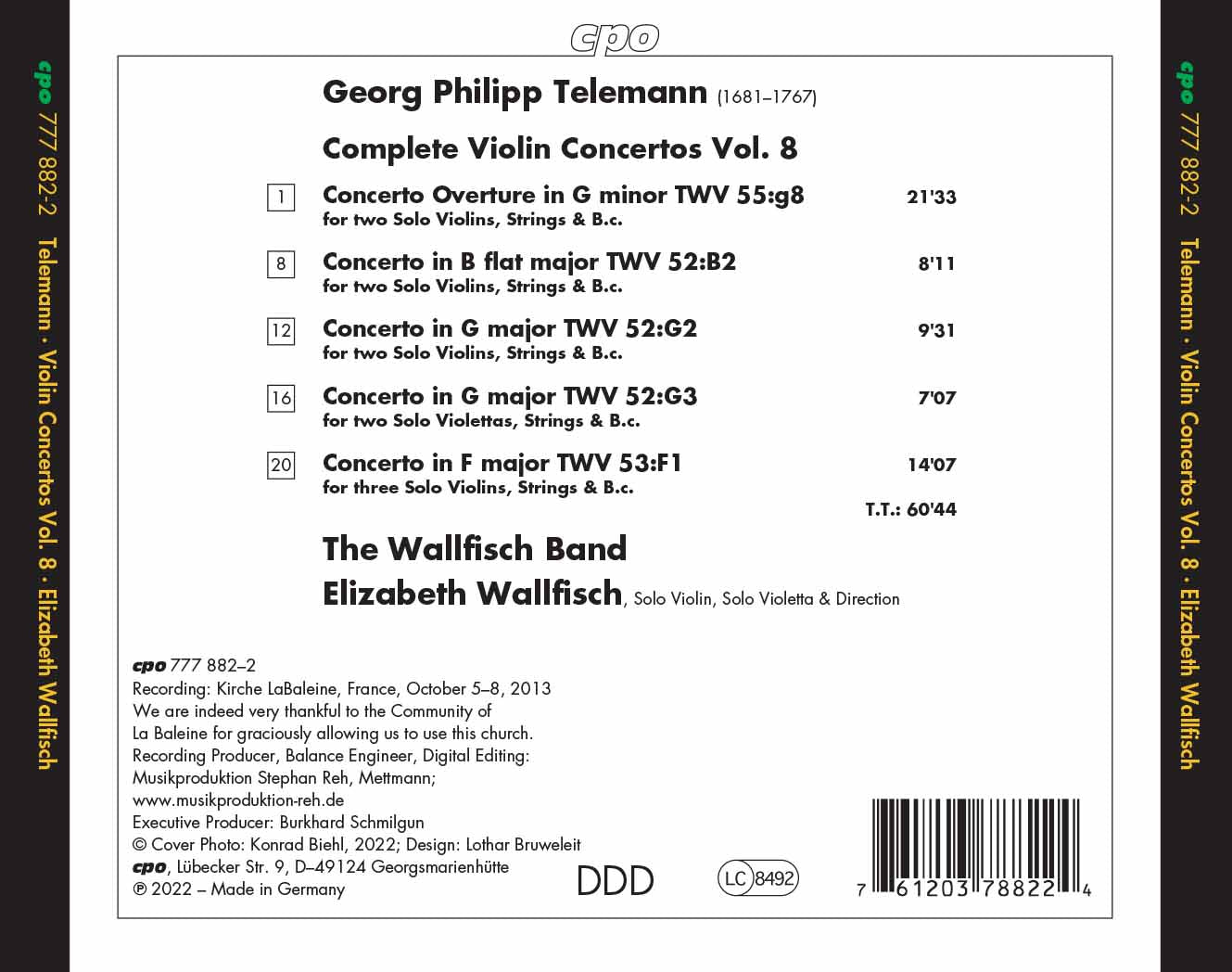 Telemann: Complete Violin Concertos, Vol. 8