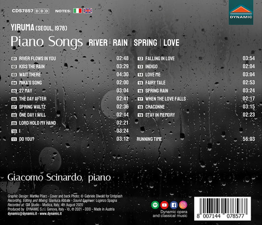 Yiruma: Piano Songs, River - Rain - Spring - Love