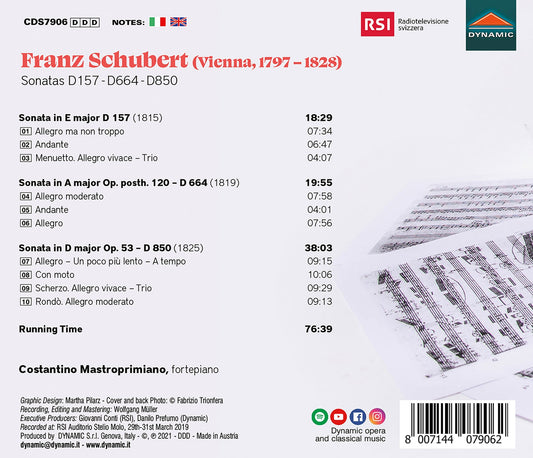 Sonatas D157, D664, D850