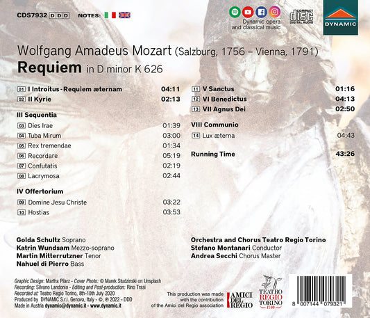 Mozart: Requiem In D Minor, K. 626 Stefano Montanari, Golda Schultz, Katrin Wundsam, Martin Mitterrutzner, Nahuel Di Pierro, Orchestra