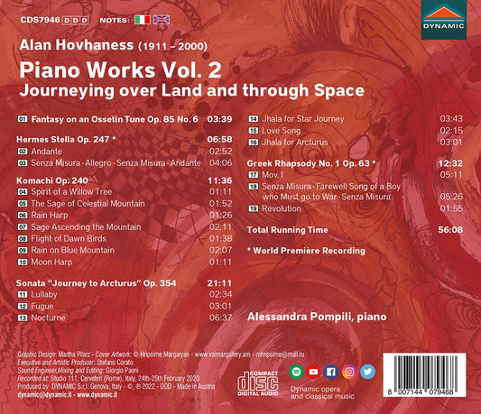 Hovhaness: Piano Works, Vol. 2 -Journeying over Land and thr