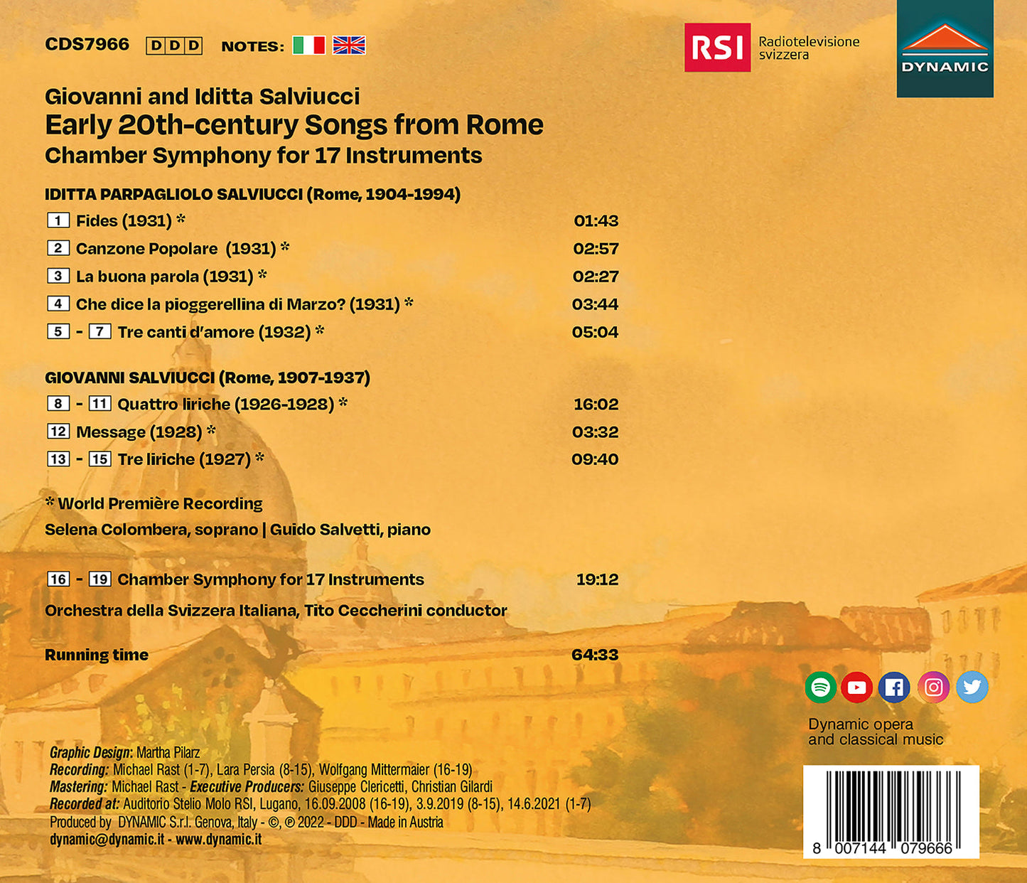 G. Salviucci & I. Salviucci: Early 20th-Century Songs from R