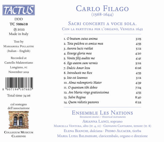 Filago: Sacri Concerti a voce sola