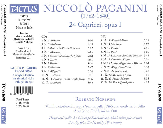 Paganini: 24 Capricci, Op. 1