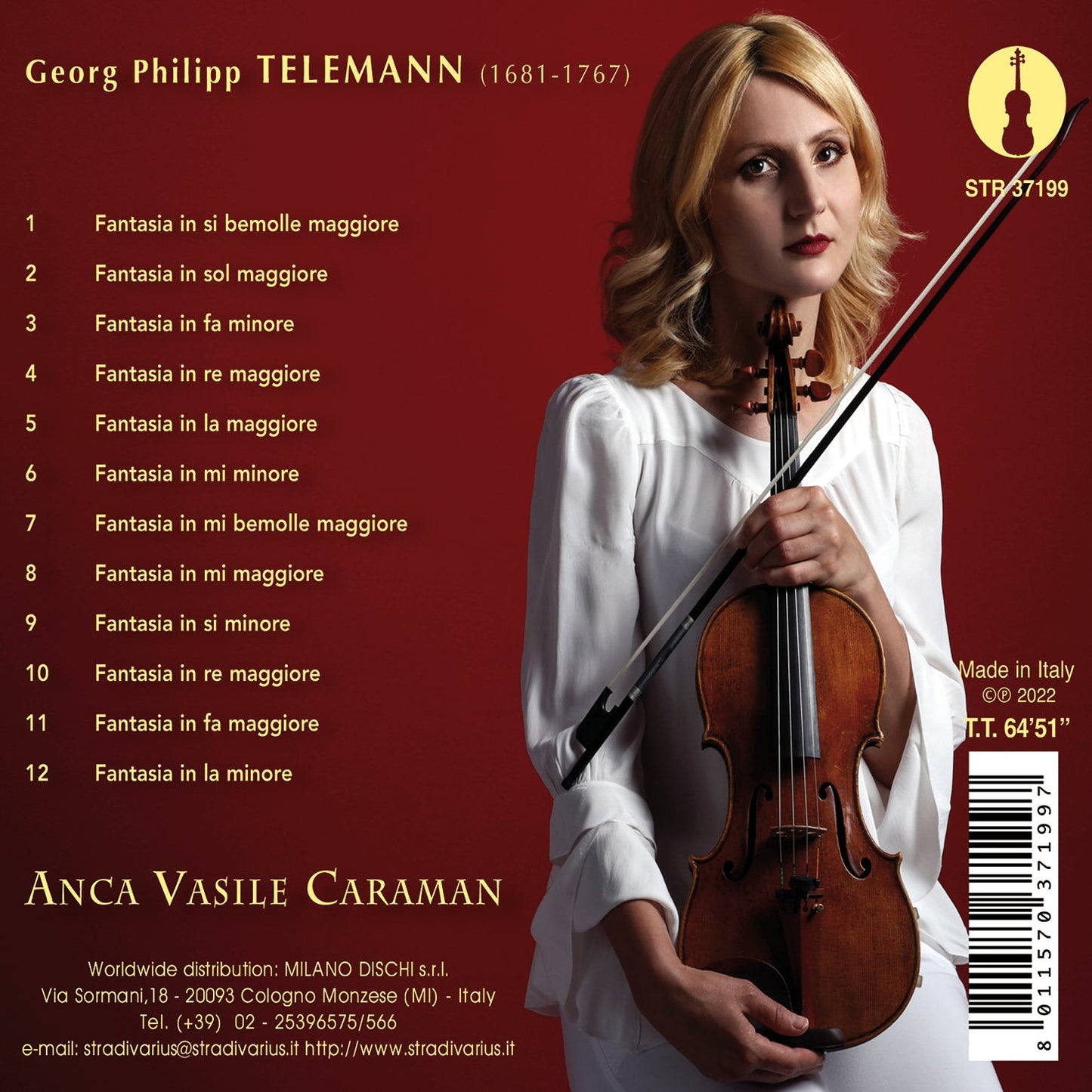 Telemann: Zwolf Fantasien Fur Violine Ohne Bass