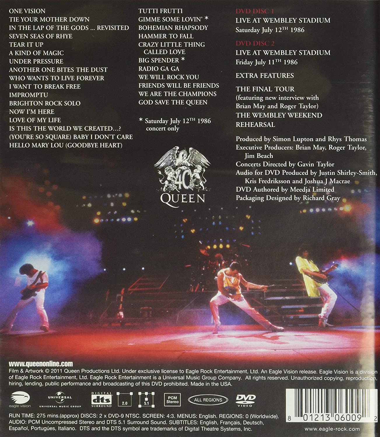 Live At Wembley Dvd