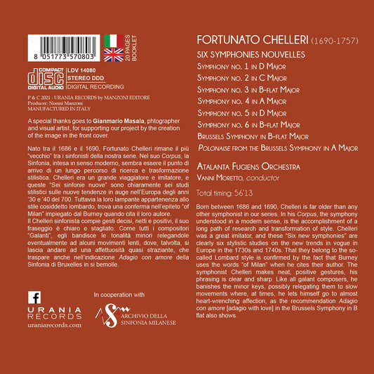 Chelleri: Six Simphonies Nouvelles