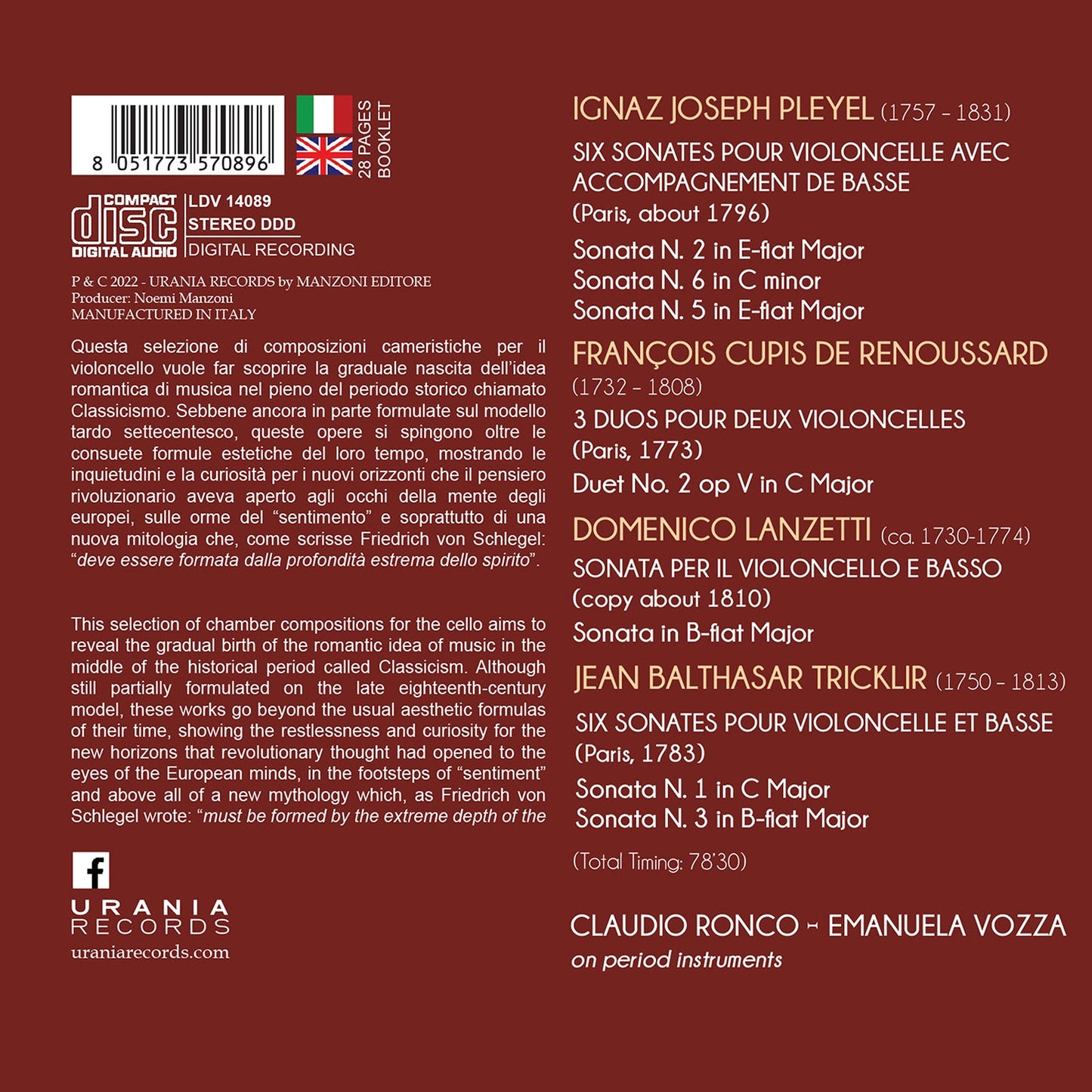 Lanzetti, Pleyel, Renoussard & Tricklir: The Early Romantic