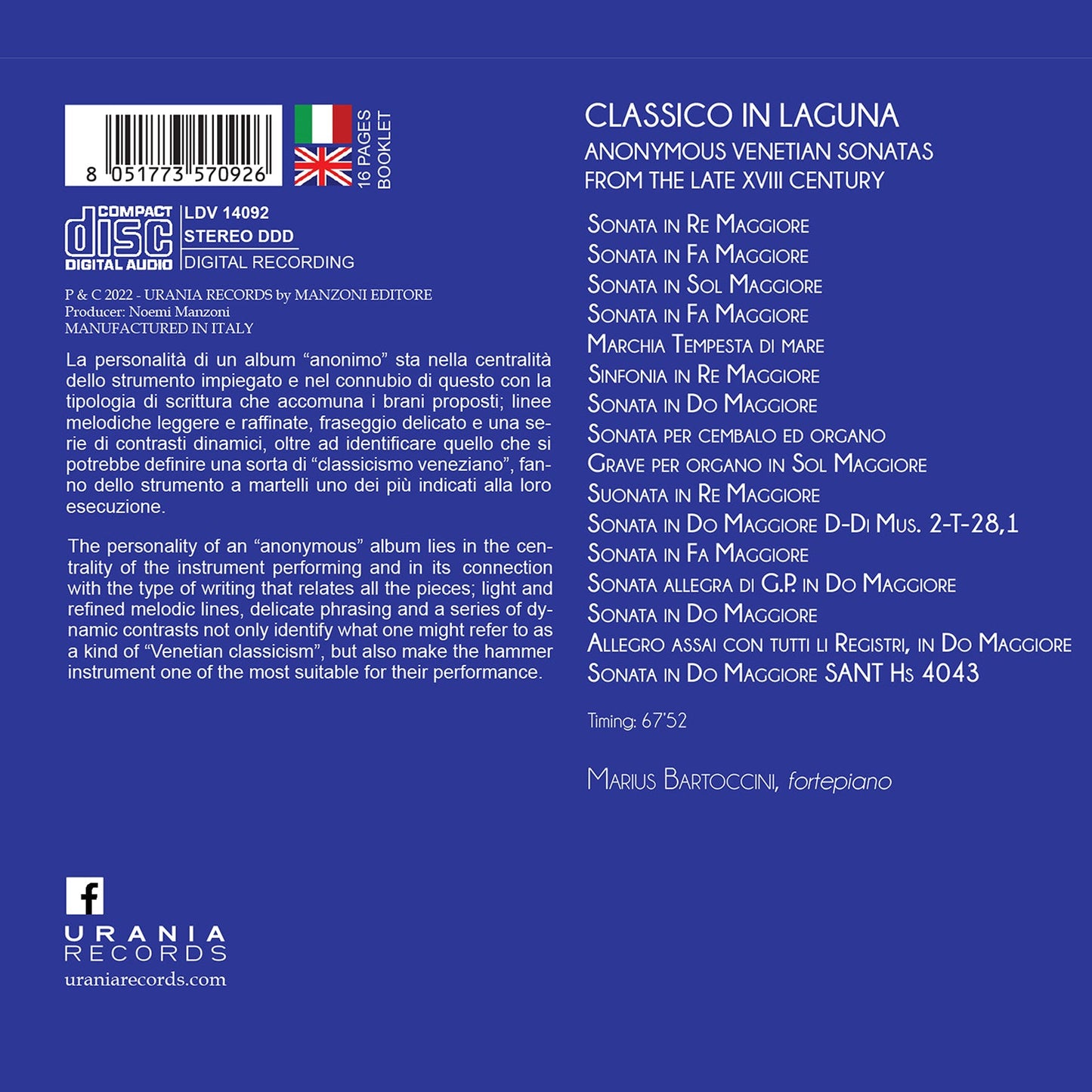 Classico In Laguna - Anonymous Sonatas From The Late 18Th Ce
