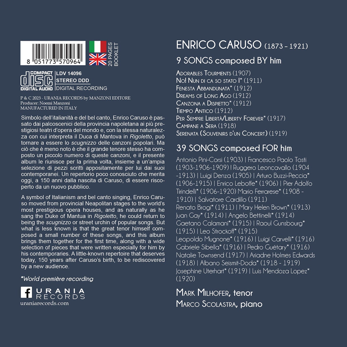 Caruso: His Songs