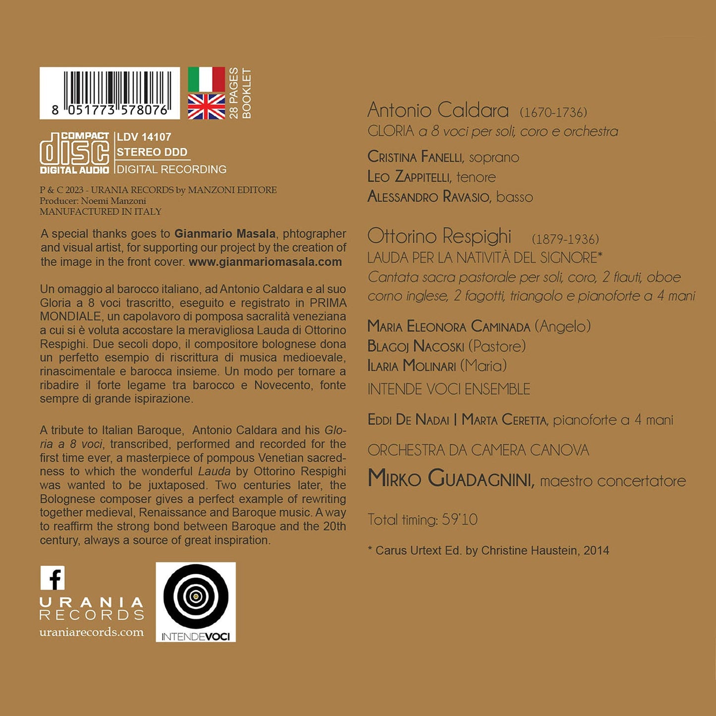 Caldara: Gloria; Respighi: Lauda Per La Nativa Del Signore