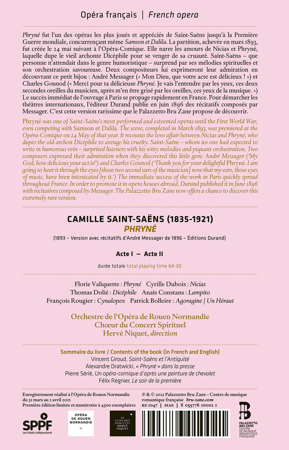 Saint-Saëns: Phryné