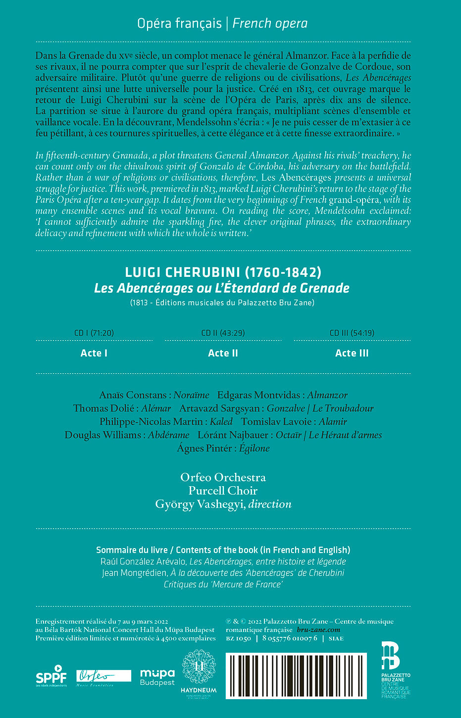 Cherubini: Les Abencerages Ou L'Etendard De Grenade