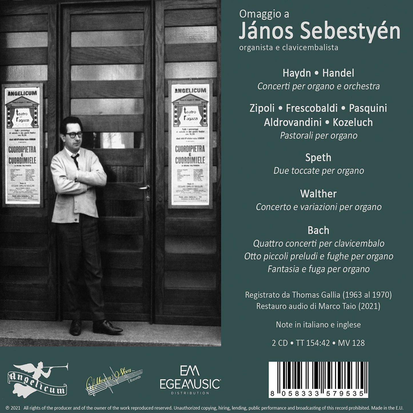 Omaggio a Janos Sebestyen, organista e clavicembalista