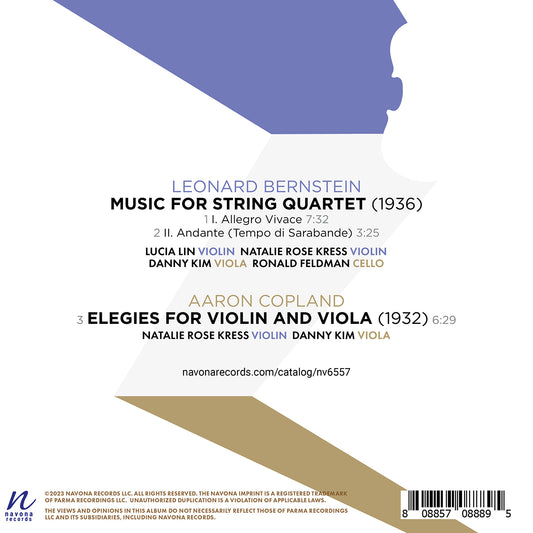 Bernstein: Music for String Quartet - Copland: Elegies for Violin and Viola