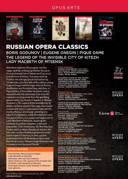 Russian Opera Classics Anastassov, Marianelli, Zubov, Skovhus, Dunaev, Stoyanova, Didyk, Podle, Magee, Vaneev, Aksenov, Ign
