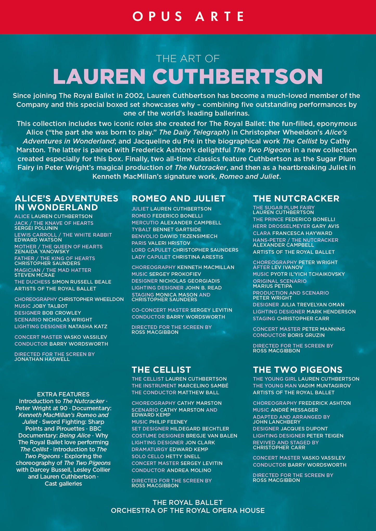 The Art Of Lauren Cuthbertson  Lauren Cuthbertson, Sergei Polunin, Edward Watson, Zenaida Yanowsky, Steven Macrae, The Orchestra Of
