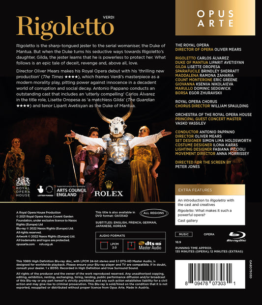 Verdi: Rigoletto Liparit Avetisyan, Carlos Alvarez, Lisette Oropesa, Brindley Sherratt, Blaise Malaba, Amanda Baldwin