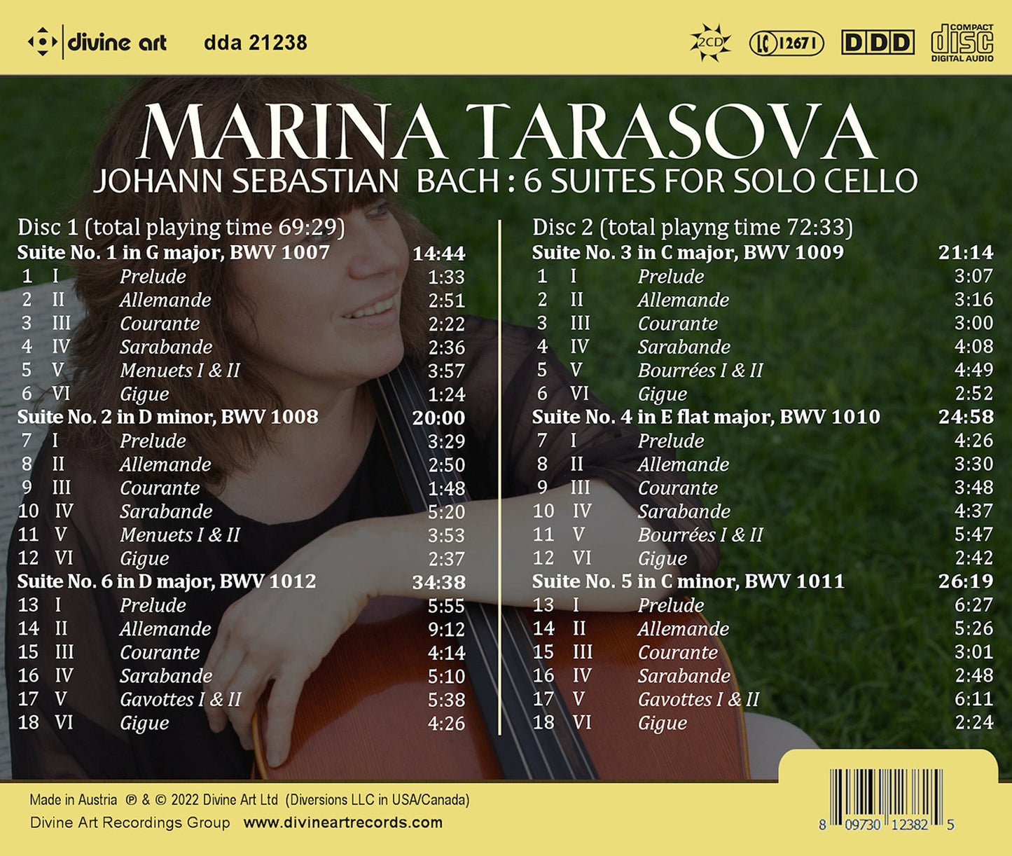 J.S. Bach: 6 Suites For Solo Cello