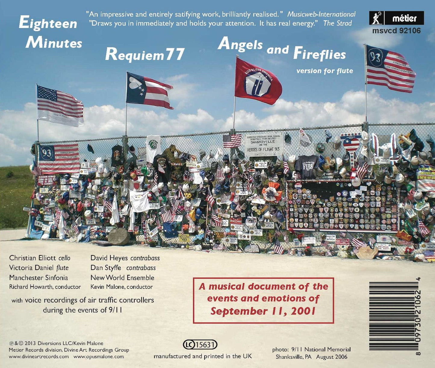 The Music of 9/11, Vol. 1 / New World Ensemble; Kevin Malone