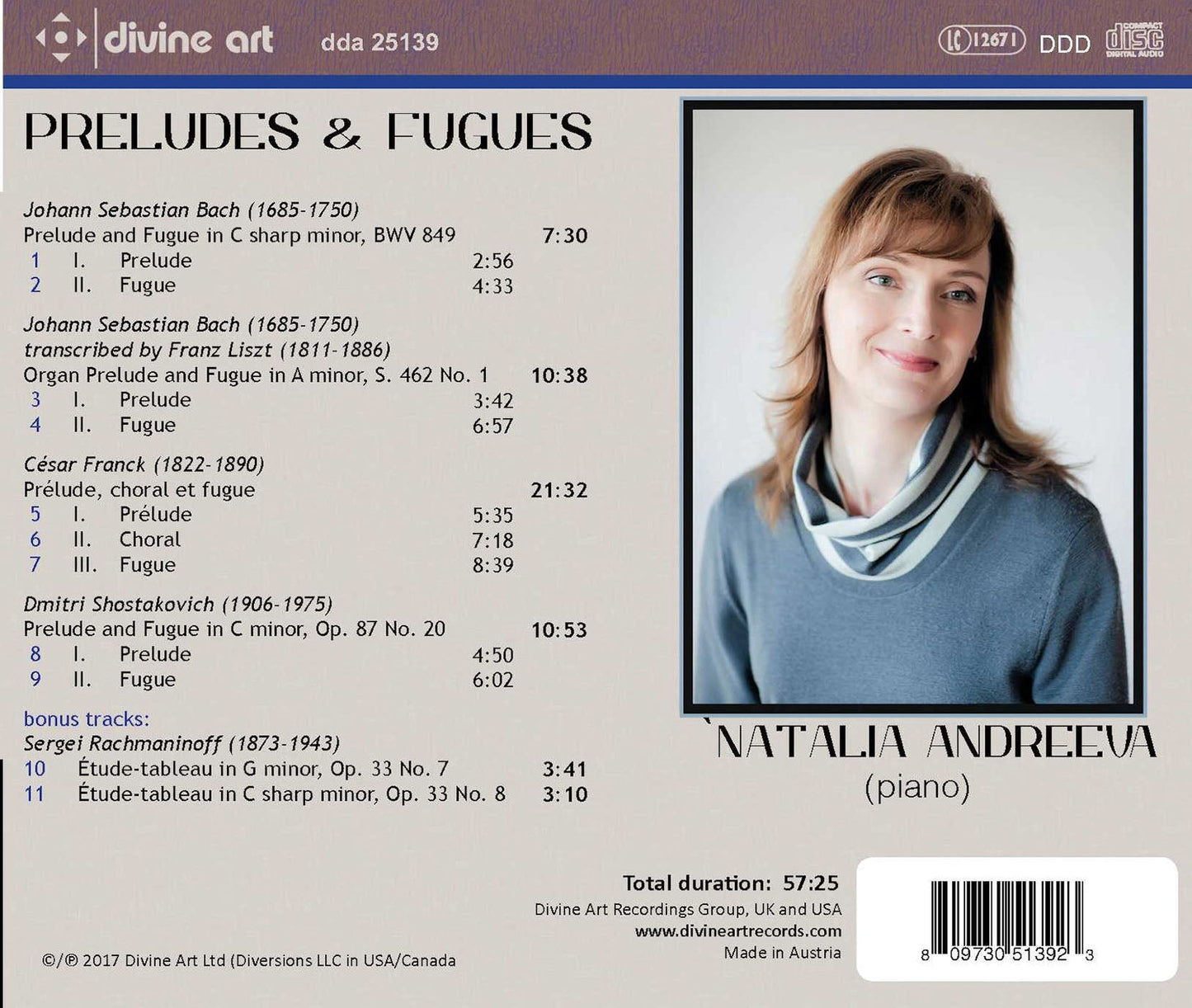 Natalia Andreeva plays Preludes & Fugues