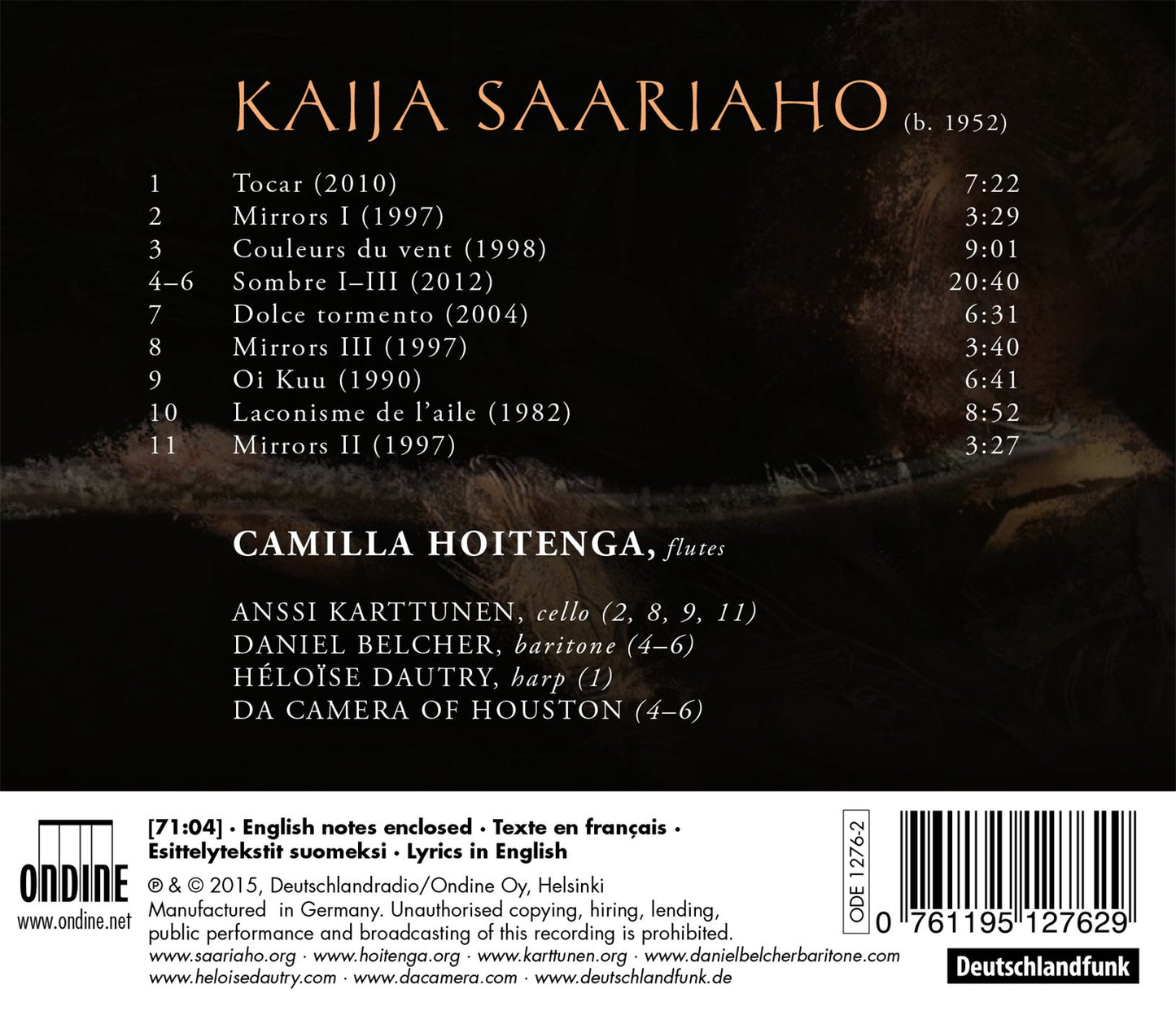 Kaija Saariaho: Let the Wind Speak