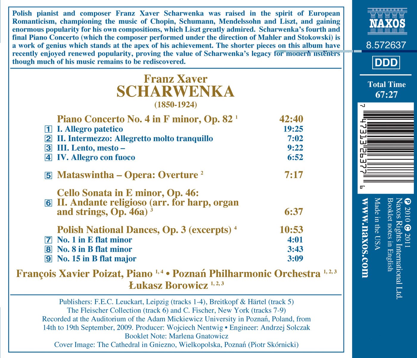 Scharwenka: Piano Concerto No. 4 - Polish Dances - Mataswint