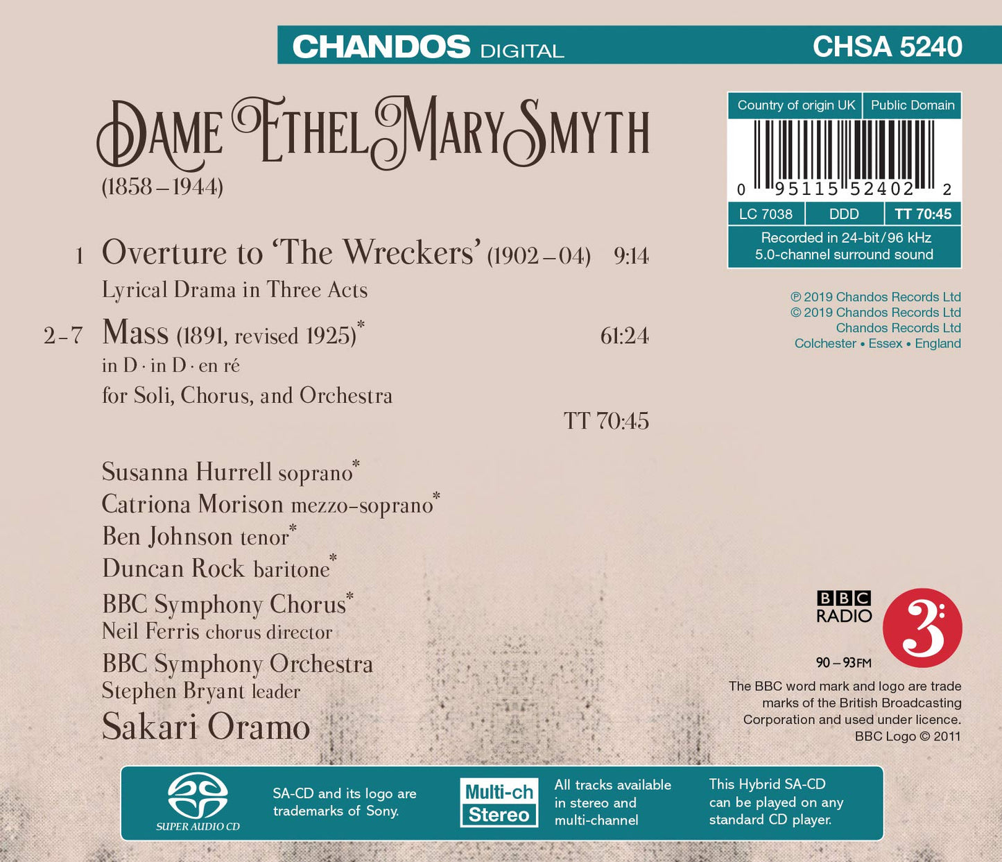 Ethel Smyth: Mass in D Major - Les naufrageurs: Overture