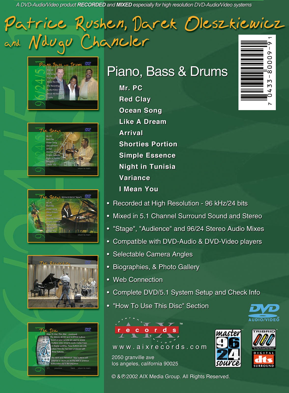 Piano, Bass and Drums