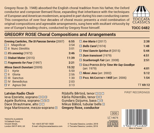 Gregory Rose: Choral Compositions & Arrangements
