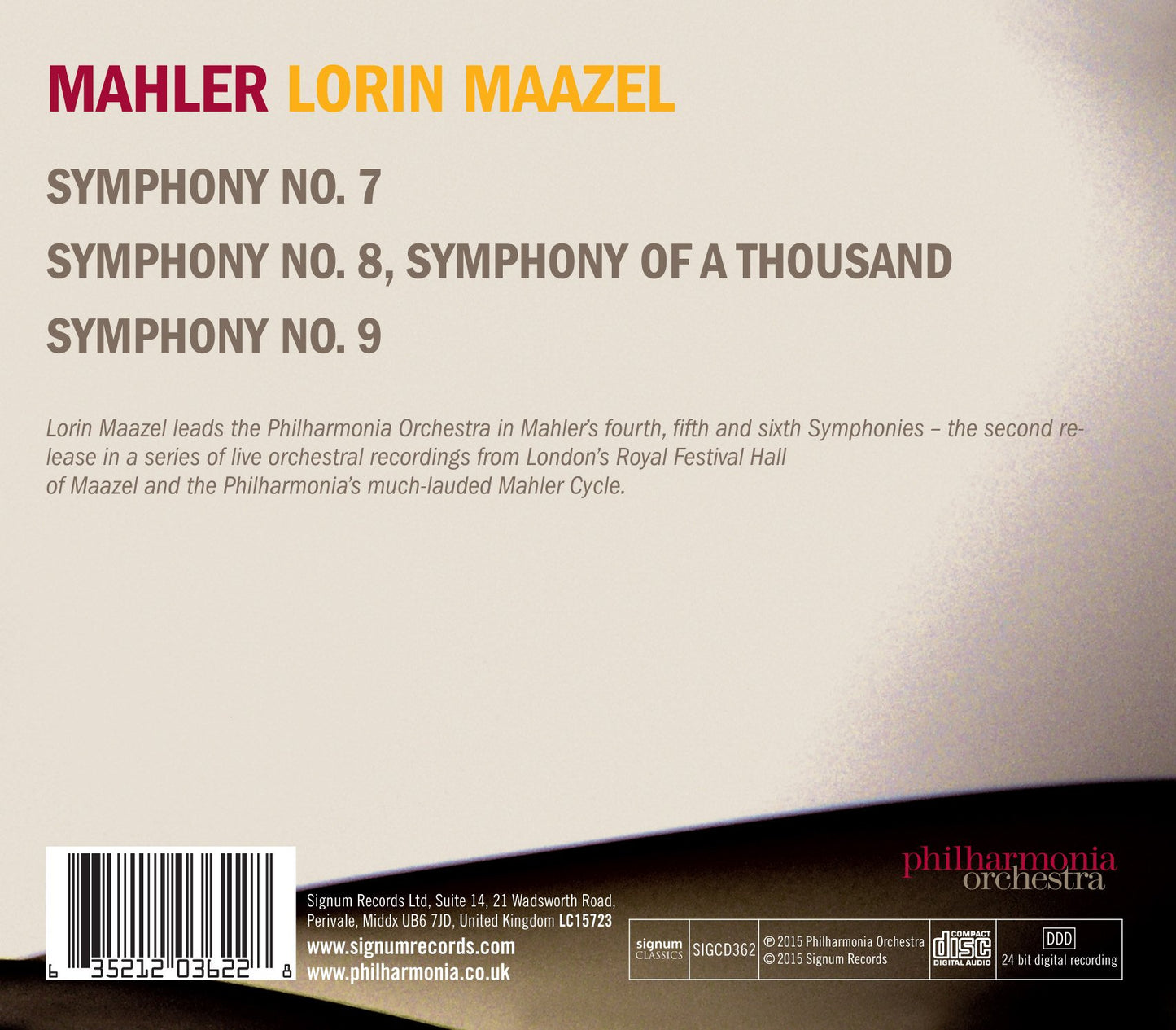 Mahler: Symphonies Nos. 7-9