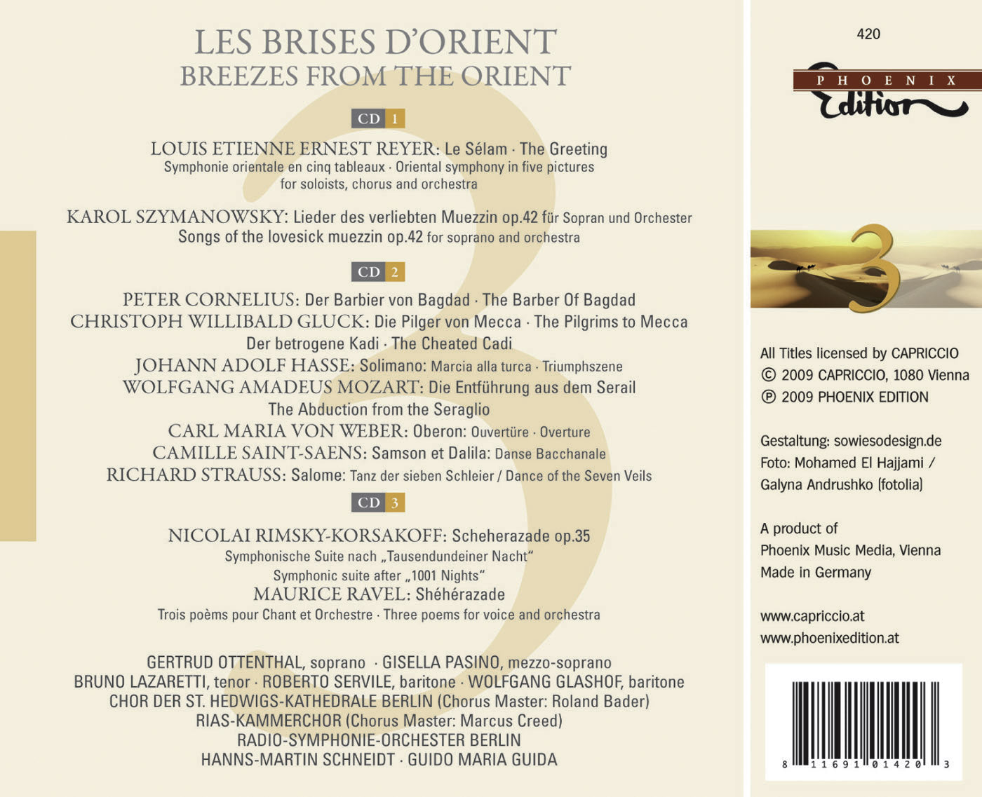 Vocal And Orchestral Music - Reyer, E. / Symanowsky, K. / Co Ottenthal, Lazaretti, Servile, Chor Der St. Hedwigs-Kathedrale Berlin, Rias-Kammerchor, Radio-Sinfon