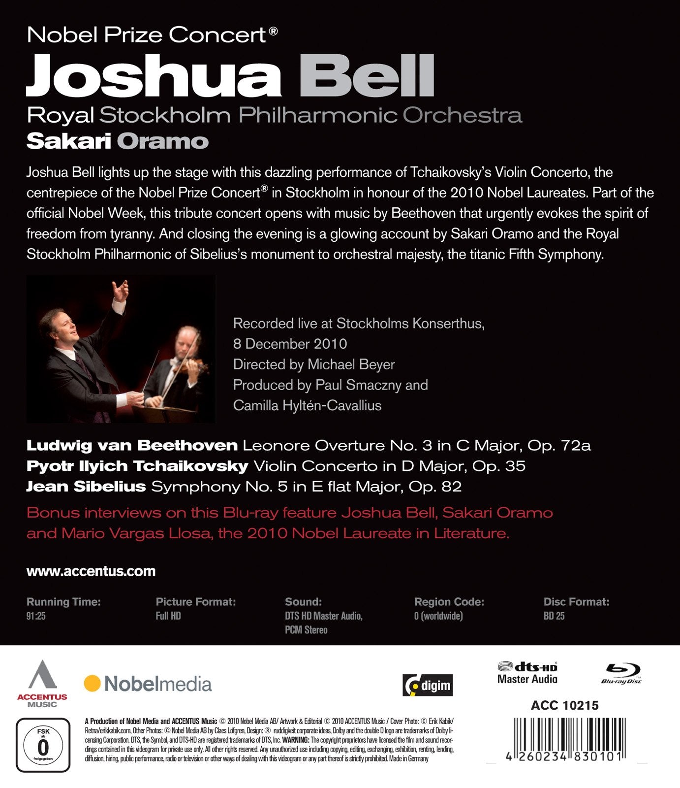 NOBEL PRIZE CONCERT (BLURAY) J